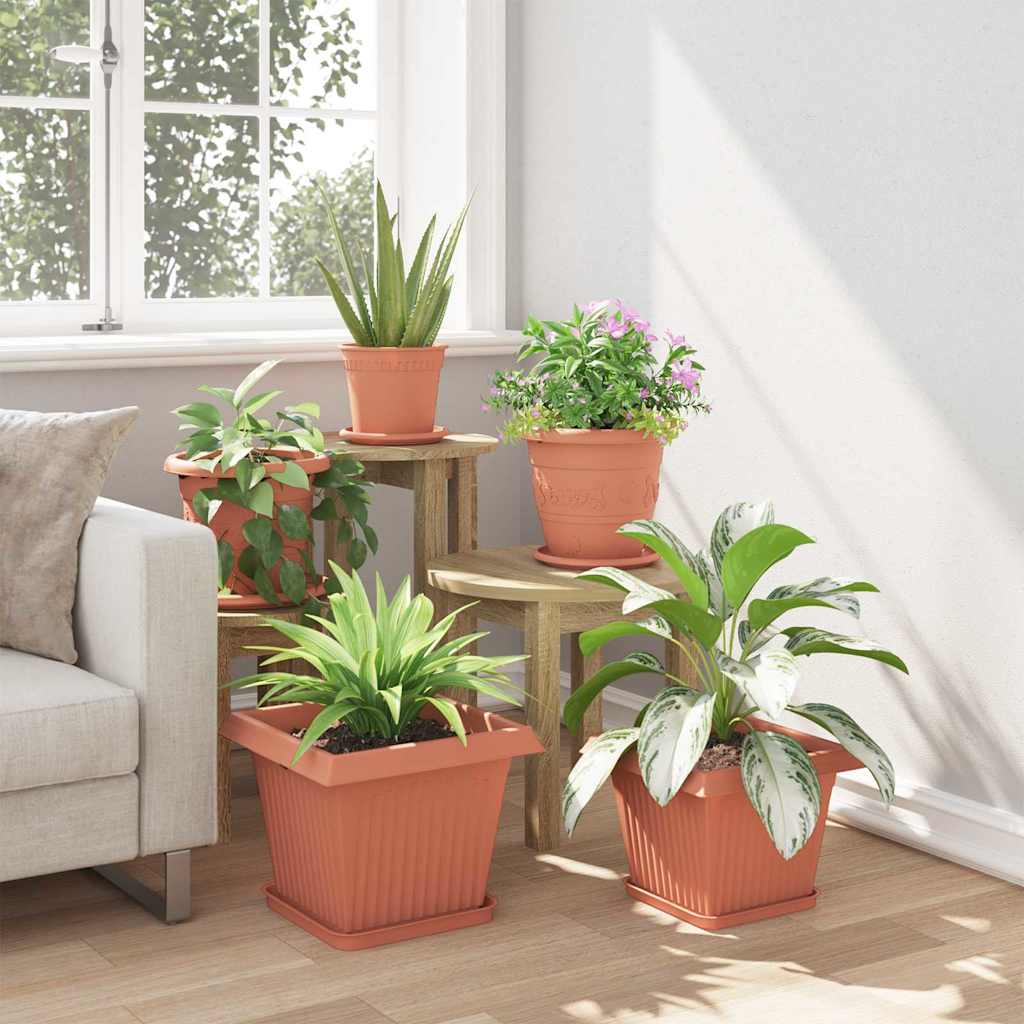 Kvadratisk Blomkruka 6 pcs Murgrön 33 x 33 x 26 cm Plast