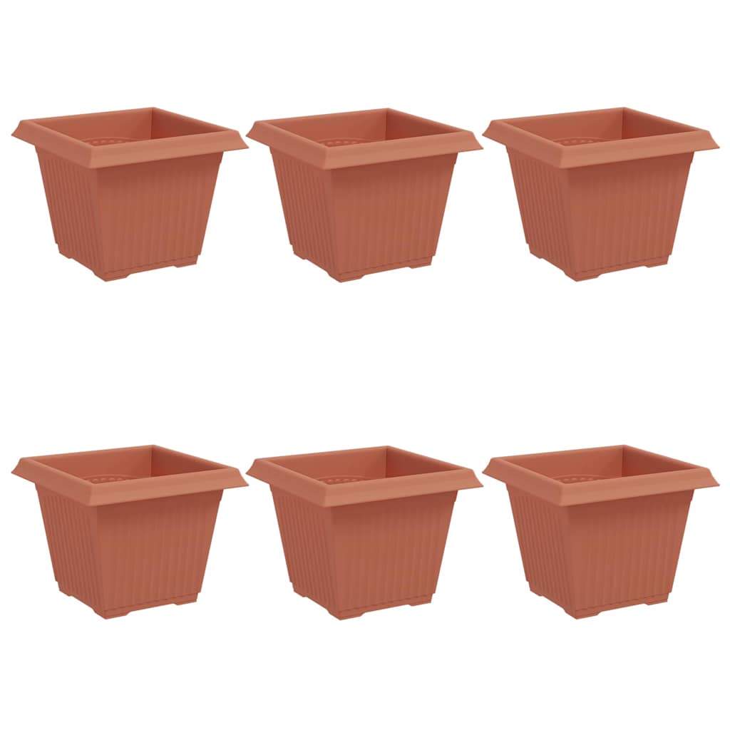 Kvadratisk Blomkruka 6 pcs Murgrön 33 x 33 x 26 cm Plast