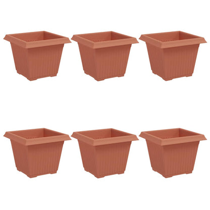 Kvadratisk Blomkruka 6 pcs Murgrön 33 x 33 x 26 cm Plast