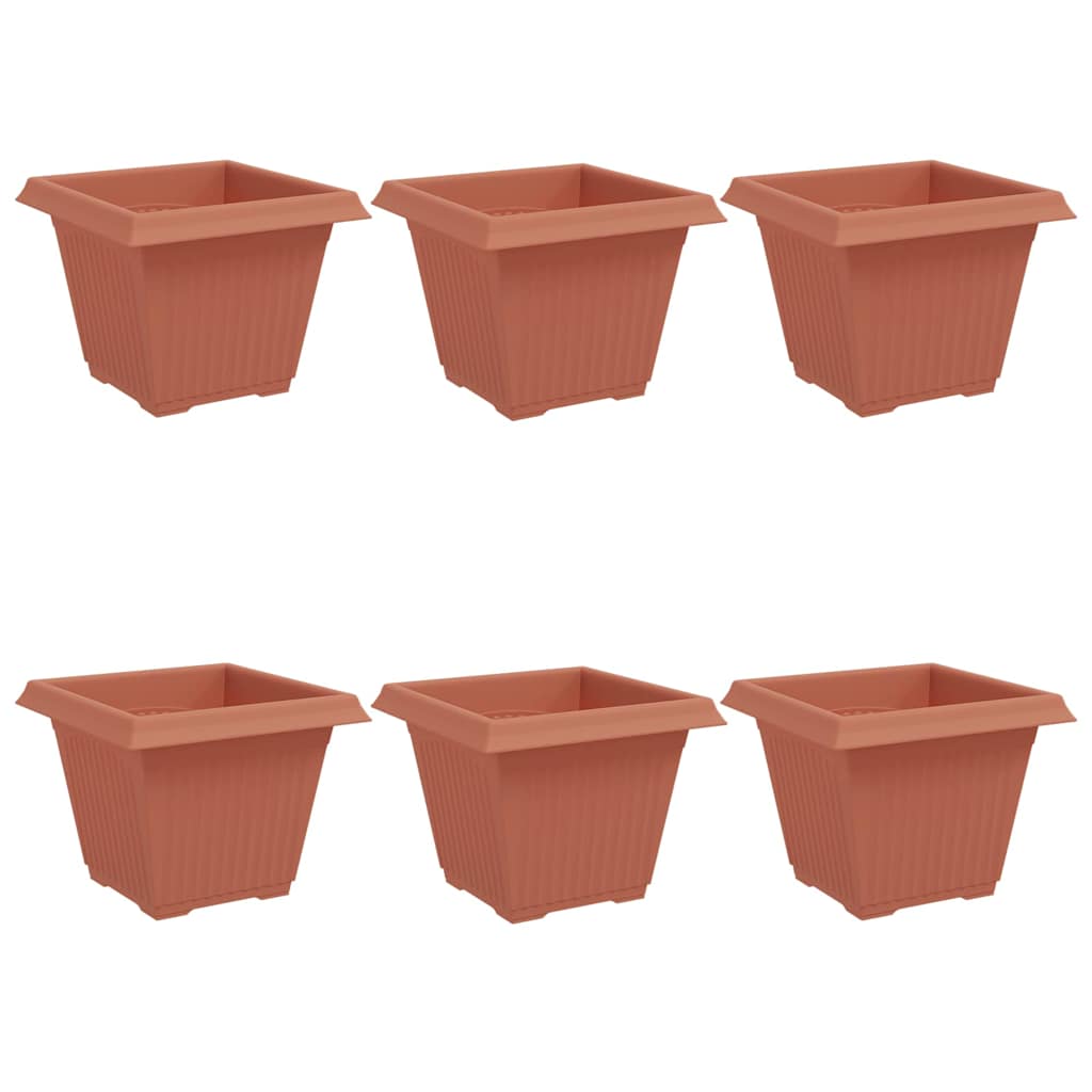 Kvadratisk Blomkruka 6 pcs Murgrön 38 x 38 x 30 cm Plast