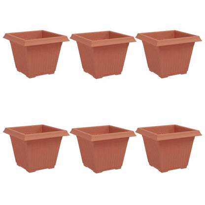 Kvadratisk Blomkruka 6 pcs Murgrön 38 x 38 x 30 cm Plast