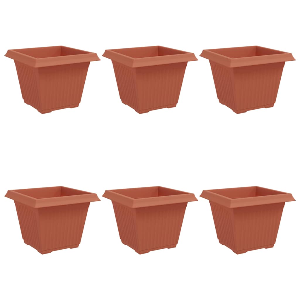 Kvadratisk Blomkruka 6 pcs Murgrön 43 x 43 x 33,5 cm Plast