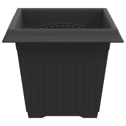 Kvadratisk Blomkruka 6 pcs Svart 20 x 20 x 16 cm Plast