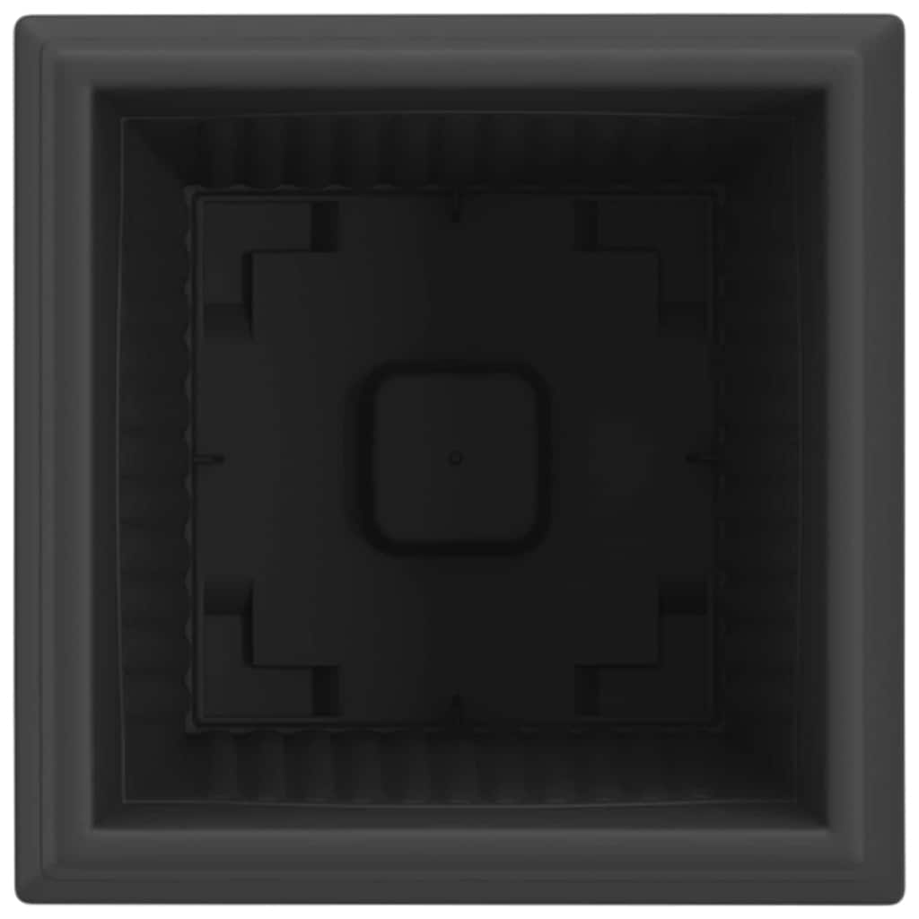 Kvadratisk Blomkruka 6 pcs Svart 20 x 20 x 16 cm Plast