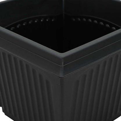 Kvadratisk Blomkruka 6 pcs Svart 23 x 23 x 17,5 cm Plast
