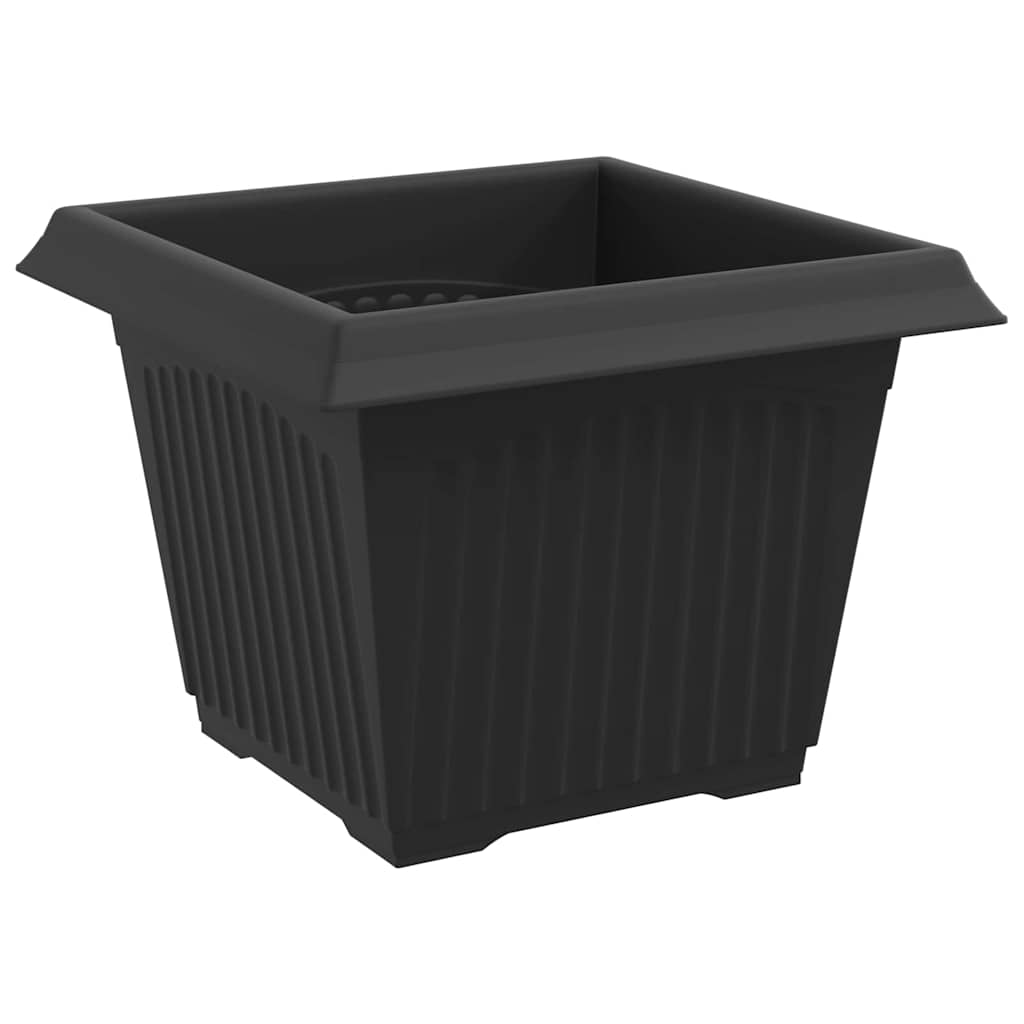 Kvadratisk Blomkruka 6 pcs Svart 23 x 23 x 17,5 cm Plast