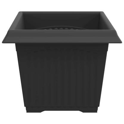 Kvadratisk Blomkruka 6 pcs Svart 23 x 23 x 17,5 cm Plast