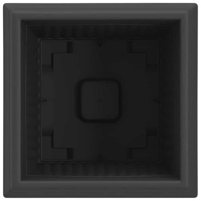 Kvadratisk Blomkruka 6 pcs Svart 23 x 23 x 17,5 cm Plast