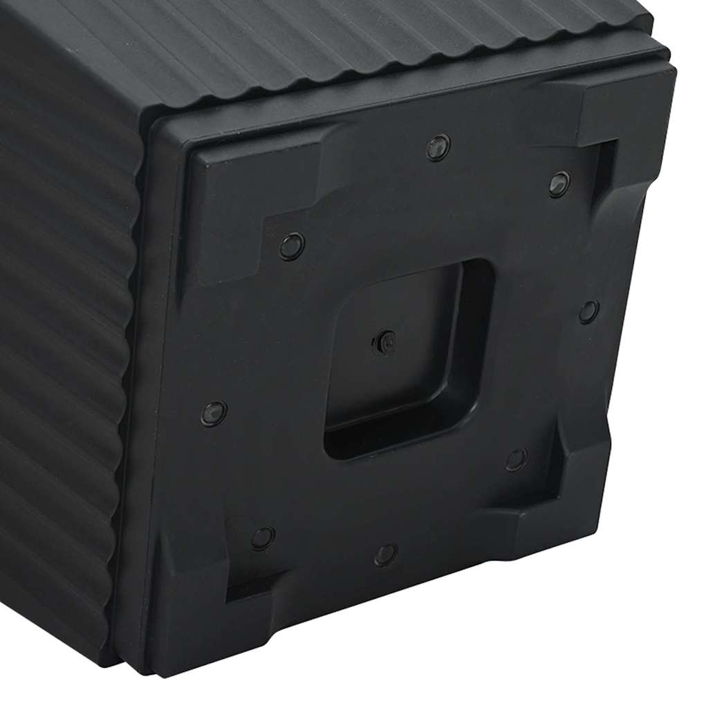 Kvadratisk Blomkruka 6 pcs Svart 28,5 x 28,5 x 22 cm Plast