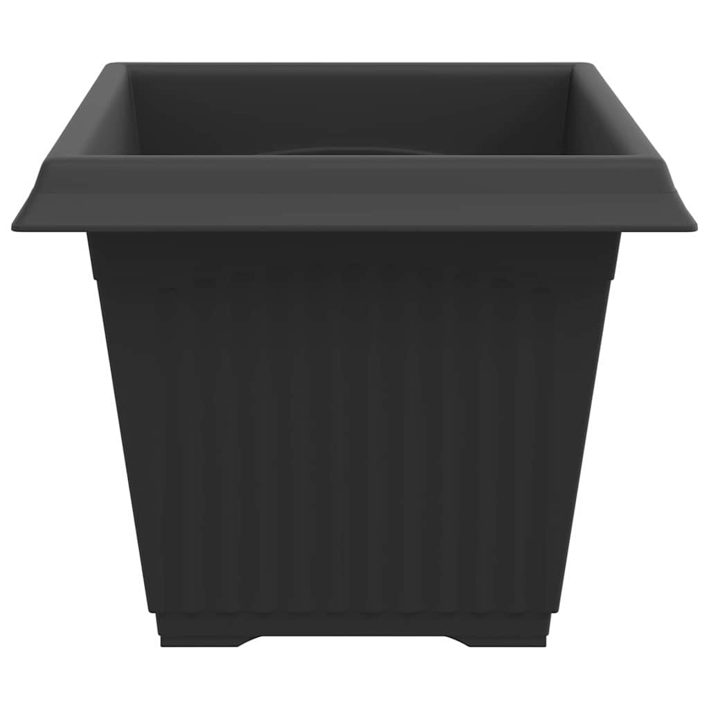 Kvadratisk Blomkruka 6 pcs Svart 28,5 x 28,5 x 22 cm Plast