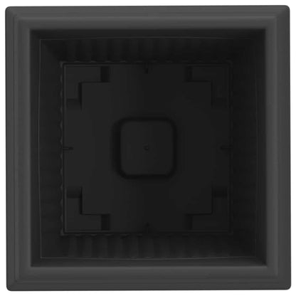 Kvadratisk Blomkruka 6 pcs Svart 28,5 x 28,5 x 22 cm Plast