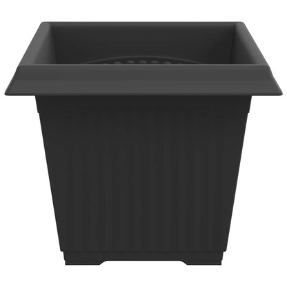 Kvadratisk Blomkruka 6 pcs Svart 33 x 33 x 26 cm Plast