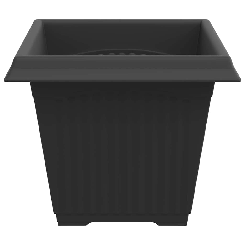 Kvadratisk Blomkruka 6 pcs Svart 38 x 38 x 30 cm Plast