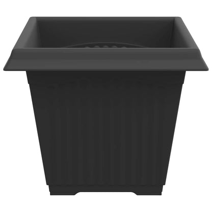 Kvadratisk Blomkruka 6 pcs Svart 38 x 38 x 30 cm Plast