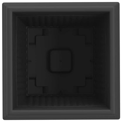 Kvadratisk Blomkruka 6 pcs Svart 38 x 38 x 30 cm Plast