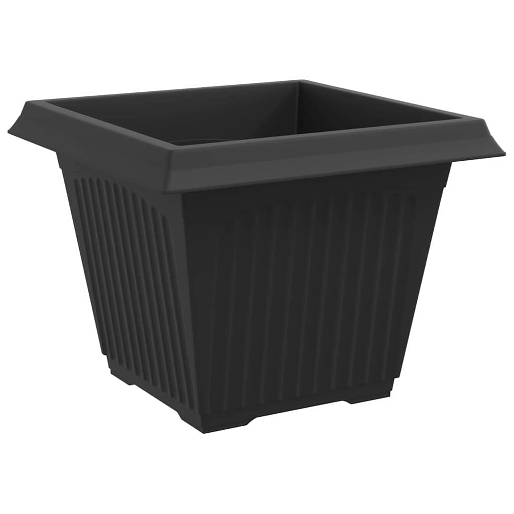 Kvadratisk Blomkruka 6 pcs Svart 43 x 43 x 33,5 cm Plast