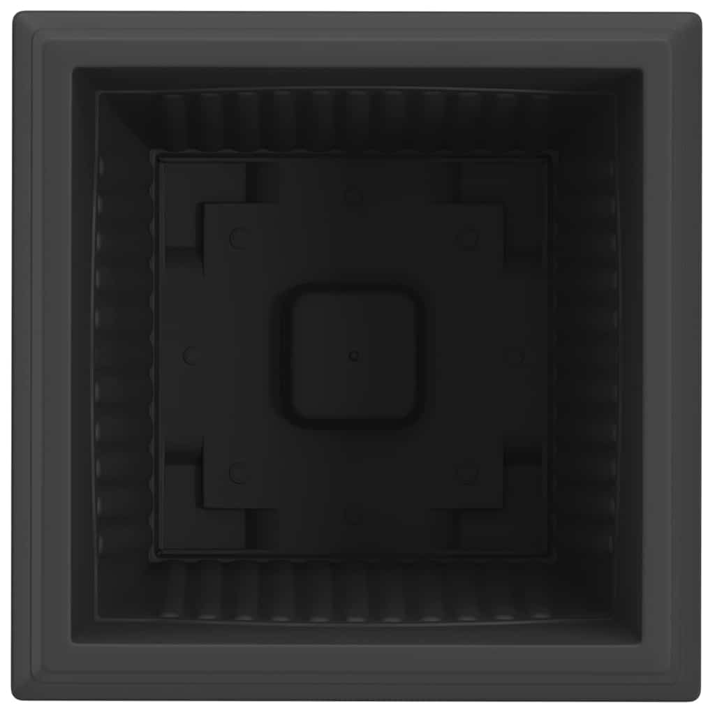 Kvadratisk Blomkruka 6 pcs Svart 43 x 43 x 33,5 cm Plast
