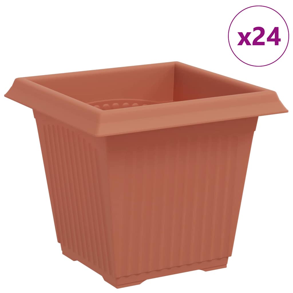 Kvadratisk Blomkruka 24 pcs Murgrön 16 x 16 x 14 cm Plast