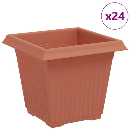 Kvadratisk Blomkruka 24 pcs Murgrön 16 x 16 x 14 cm Plast