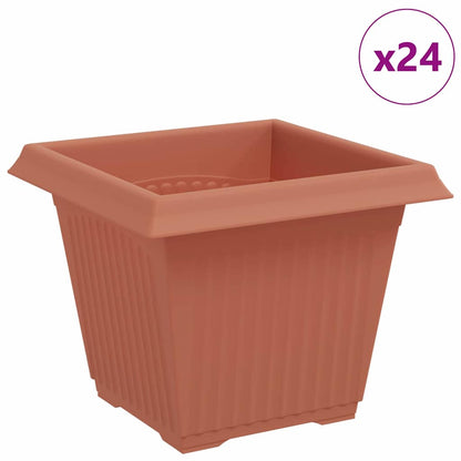 Kvadratisk Blomkruka 24 pcs Murgrön 20 x 20 x 16 cm Plast