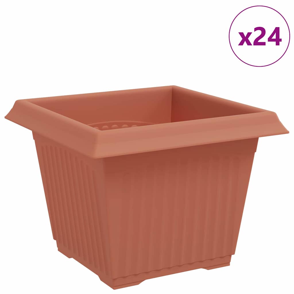 Kvadratisk Blomkruka 24 pcs Murgrön 23 x 23 x 17,5 cm Plast