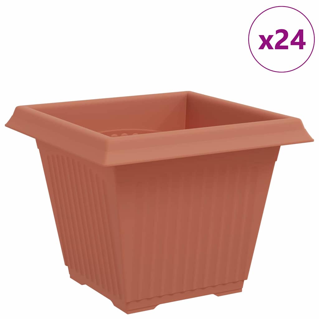 Kvadratisk Blomkruka 24 pcs Murgrön 38 x 38 x 30 cm Plast