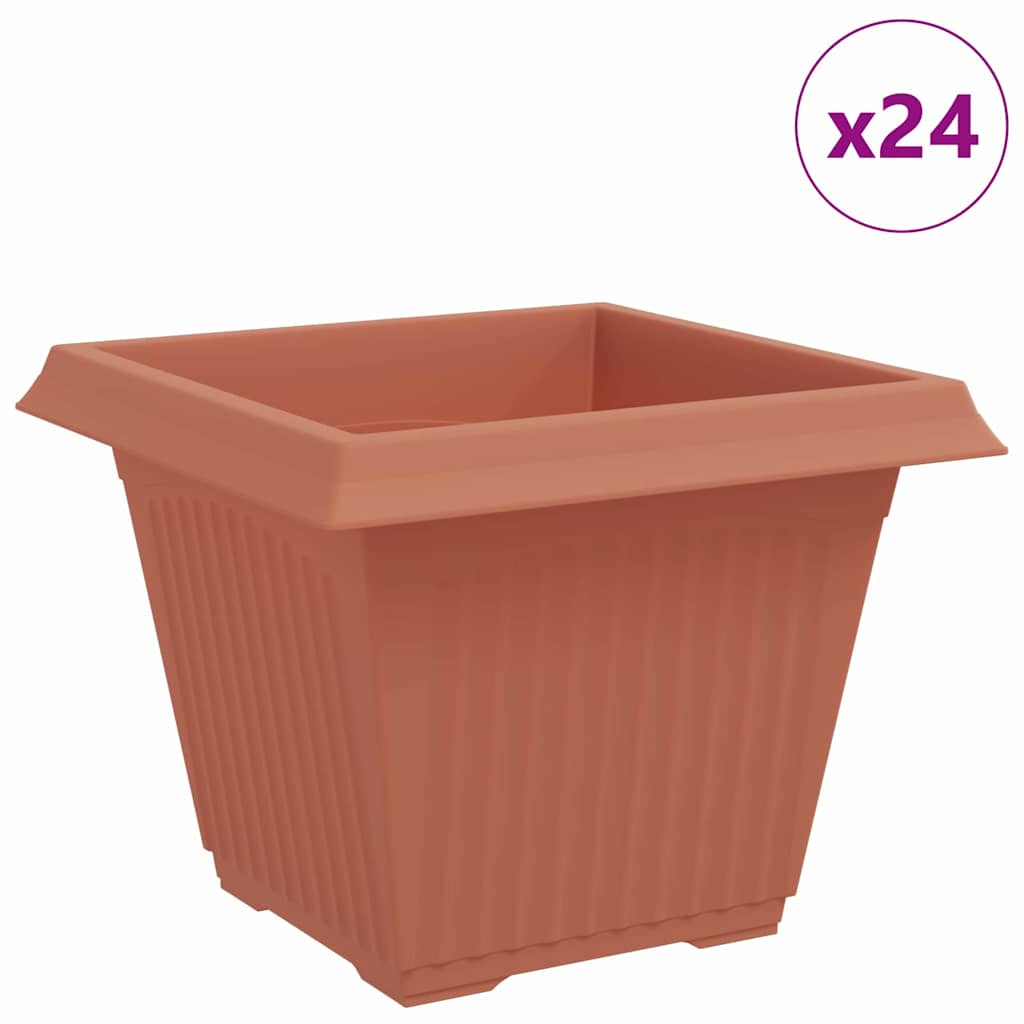 Kvadratisk Blomkruka 24 pcs Murgrön 43 x 43 x 33,5 cm Plast
