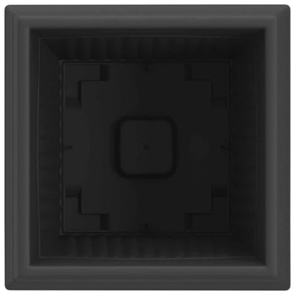 Kvadratisk Blomkruka 24 pcs Svart 20 x 20 x 16 cm Plast