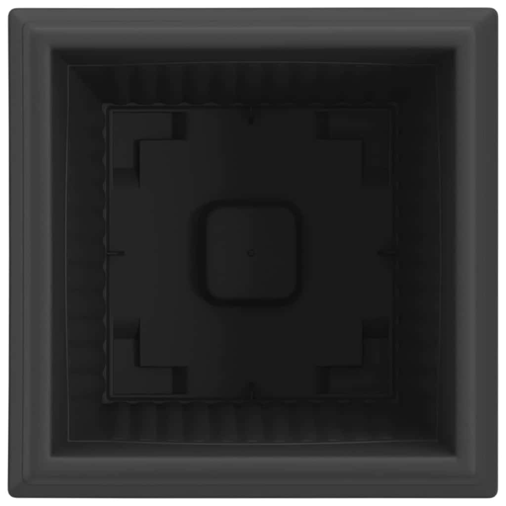 Kvadratisk Blomkruka 24 pcs Svart 28,5 x 28,5 x 22 cm Plast
