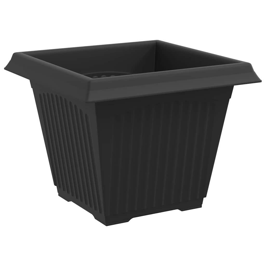 Kvadratisk Blomkruka 24 pcs Svart 38 x 38 x 30 cm Plast