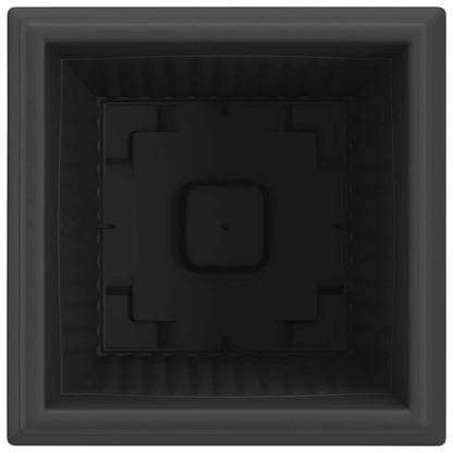 Kvadratisk Blomkruka 24 pcs Svart 38 x 38 x 30 cm Plast
