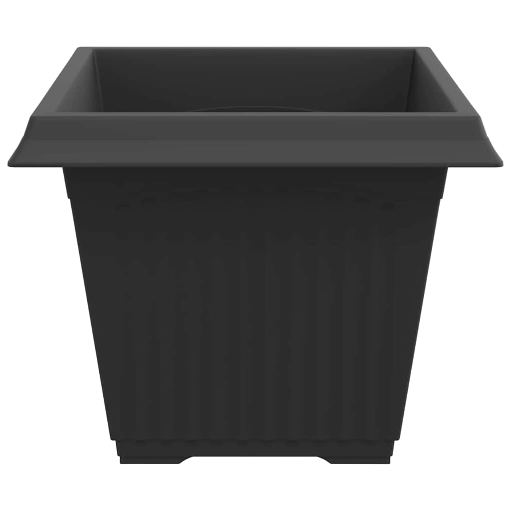 Kvadratisk Blomkruka 24 pcs Svart 43 x 43 x 33,5 cm Plast