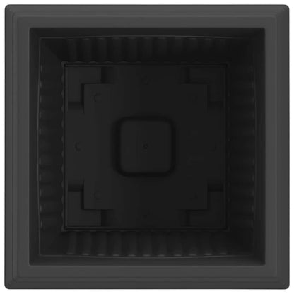 Kvadratisk Blomkruka 24 pcs Svart 43 x 43 x 33,5 cm Plast