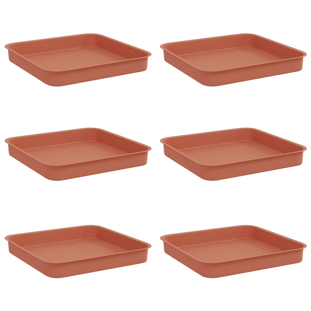Fyrkantig Blomkruka 6 pcs Murgrön 15 x 15 x 2 cm Plast
