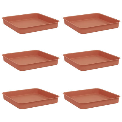 Fyrkantig Blomkruka 6 pcs Murgrön 15 x 15 x 2 cm Plast