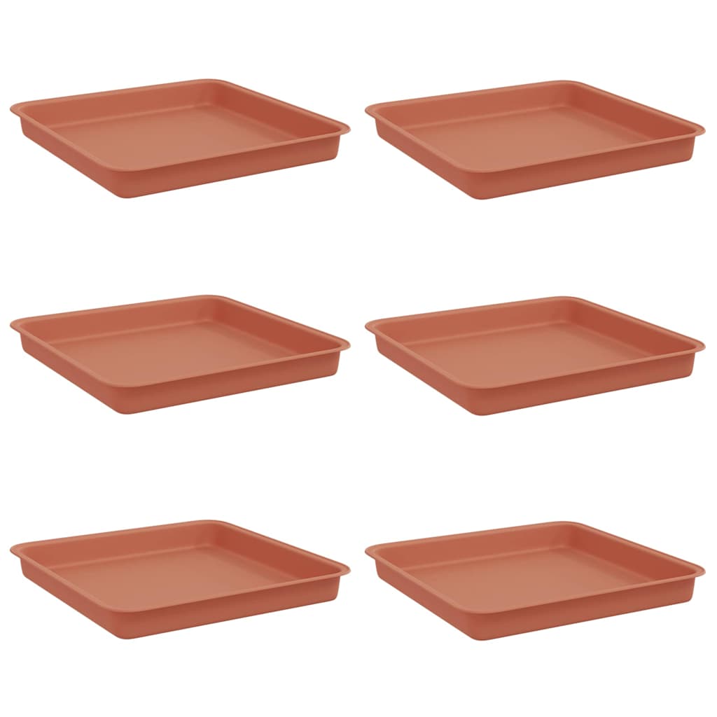 Fyrkantig Blomkruka 6 pcs Murgrön 18 x 18 x 2 cm Plast