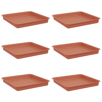 Fyrkantig Blomkruka 6 pcs Murgrön 18 x 18 x 2 cm Plast