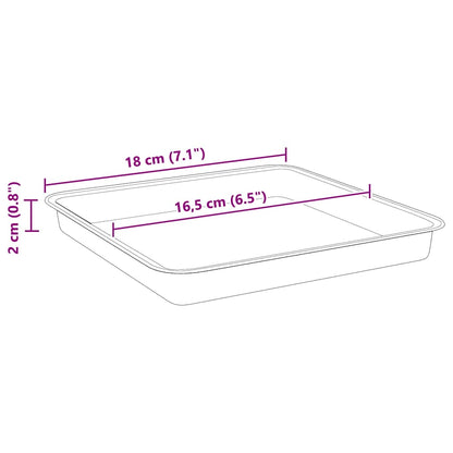 Fyrkantig Blomkruka 6 pcs Murgrön 18 x 18 x 2 cm Plast