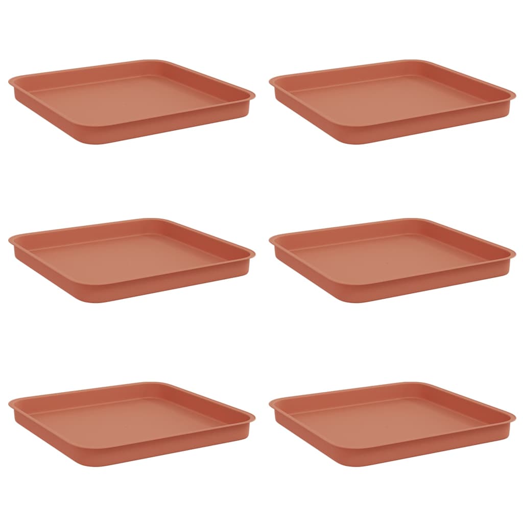 Fyrkantig Blomkruka 6 pcs Murgrön 21 x 21 x 2 cm Plast