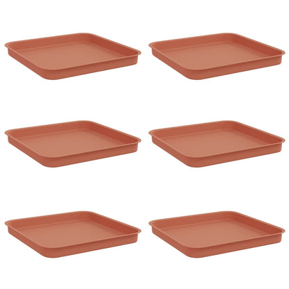 Fyrkantig Blomkruka 6 pcs Murgrön 21 x 21 x 2 cm Plast