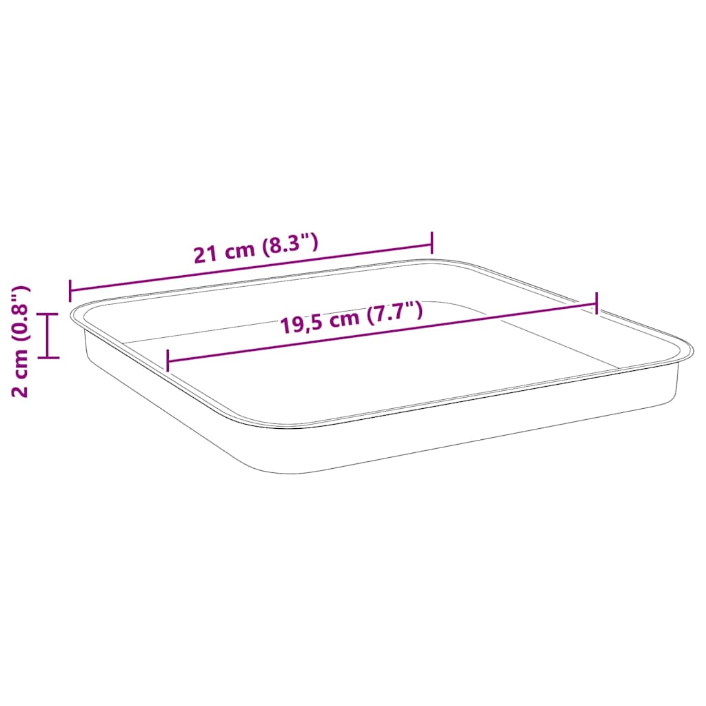 Fyrkantig Blomkruka 6 pcs Murgrön 21 x 21 x 2 cm Plast