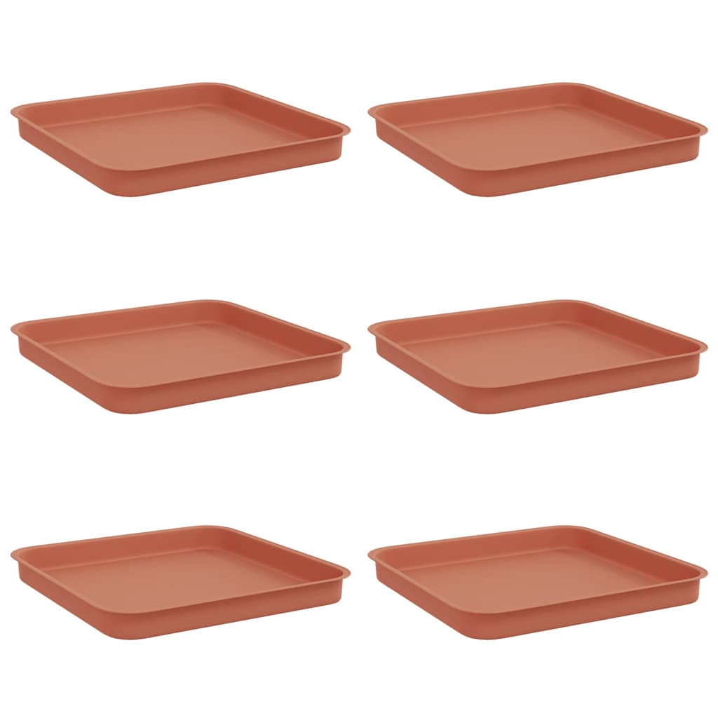 Fyrkantig Blomkruka 6 pcs Murgrön 25,5 x 25,5 x 2,5 cm Plast
