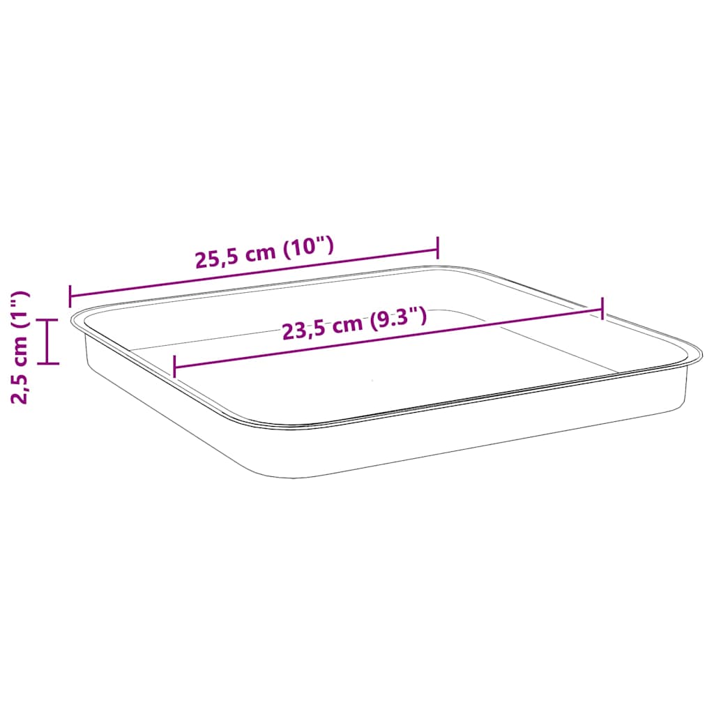 Fyrkantig Blomkruka 6 pcs Murgrön 25,5 x 25,5 x 2,5 cm Plast