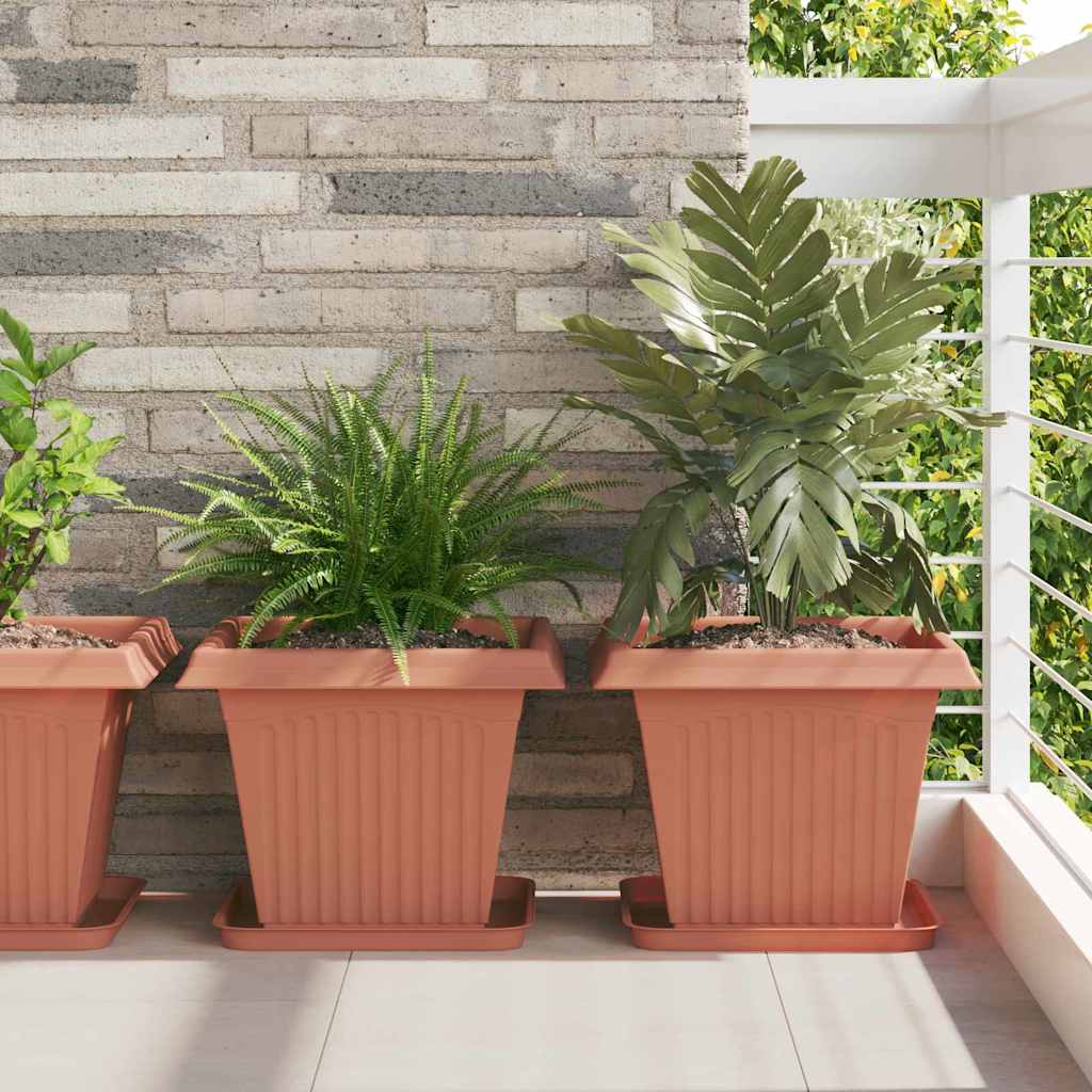 Fyrkantig Blomkruka 6 pcs Murgrön 32 x 32 x 2,5 cm Plast