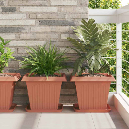 Fyrkantig Blomkruka 6 pcs Murgrön 32 x 32 x 2,5 cm Plast