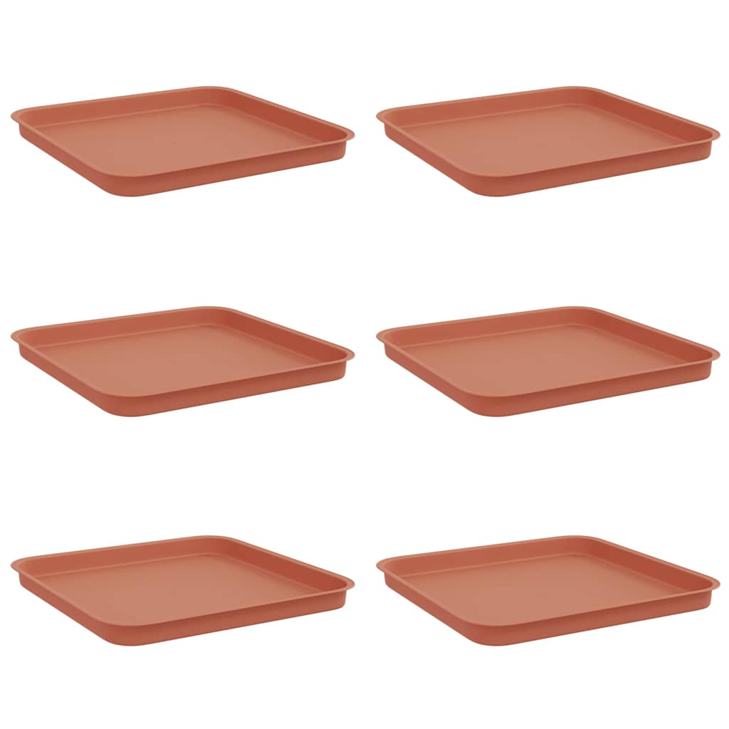 Fyrkantig Blomkruka 6 pcs Murgrön 32 x 32 x 2,5 cm Plast