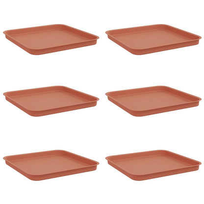 Fyrkantig Blomkruka 6 pcs Murgrön 32 x 32 x 2,5 cm Plast