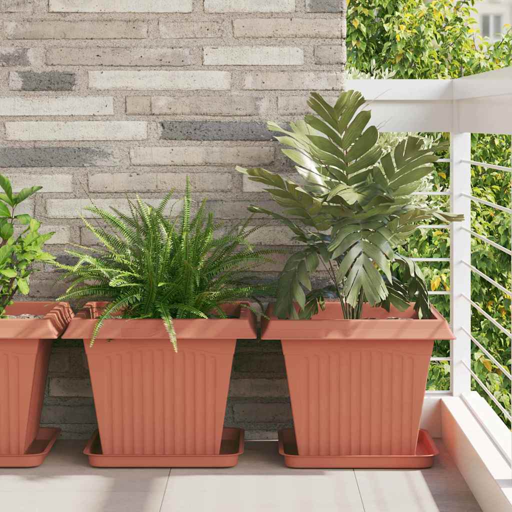 Fyrkantig Blomkruka 6 pcs Murgrön 36 x 36 x 2.5 cm Plast