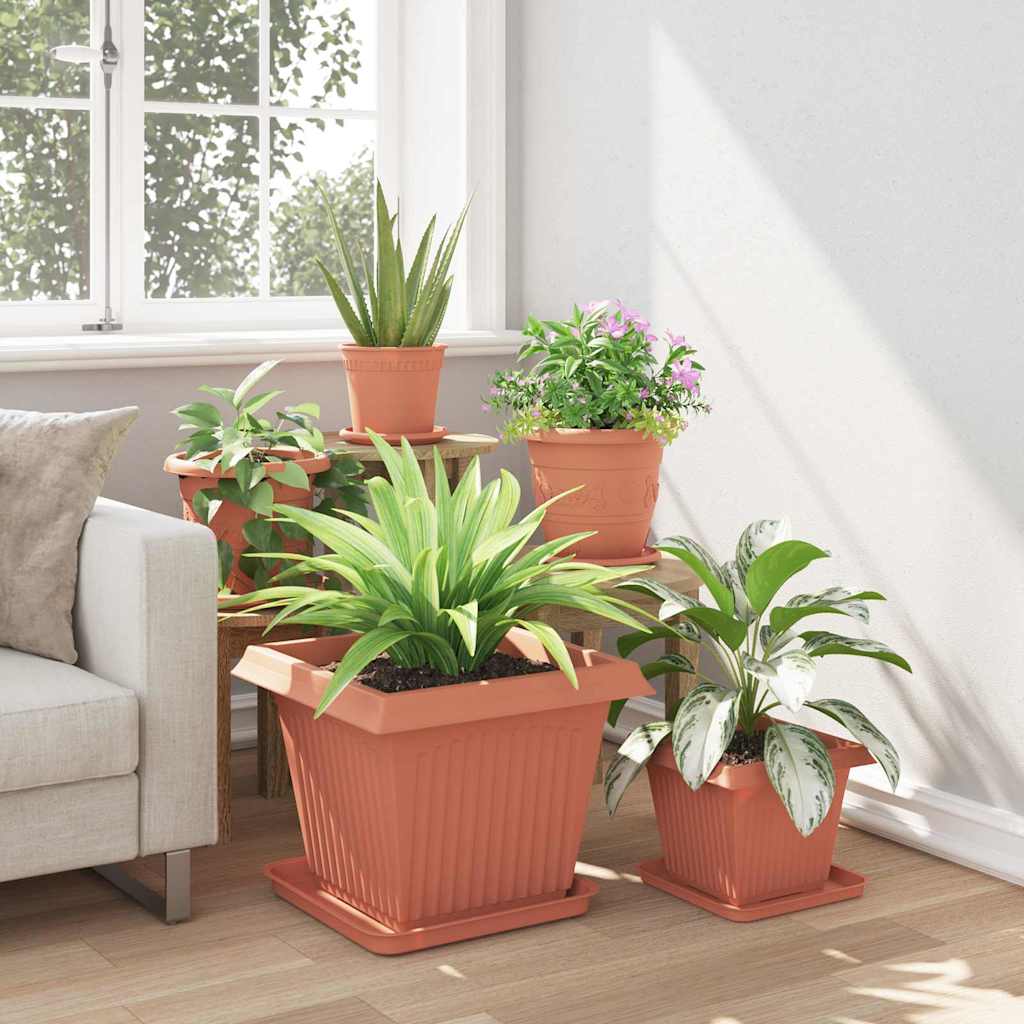 Fyrkantig Blomkruka 6 pcs Murgrön 36 x 36 x 2.5 cm Plast