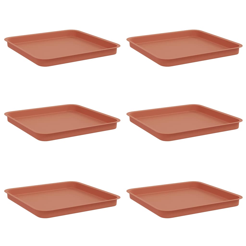 Fyrkantig Blomkruka 6 pcs Murgrön 36 x 36 x 2.5 cm Plast